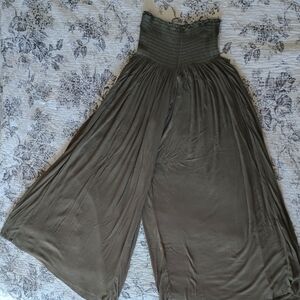 Natural Life Olive Green Women's Palazzo Knit Pants